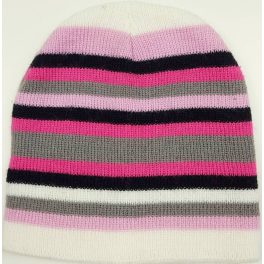 Pink-fehér csíkos sapka (86-92)