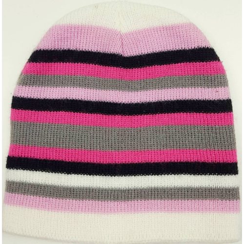 Pink-fehér csíkos sapka (86-92)