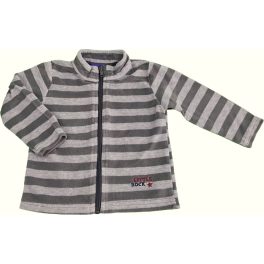 Zöldesszürke csíkos kardigán (74-80)