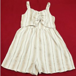 Bézs-fehér csíkos playsuit (140)