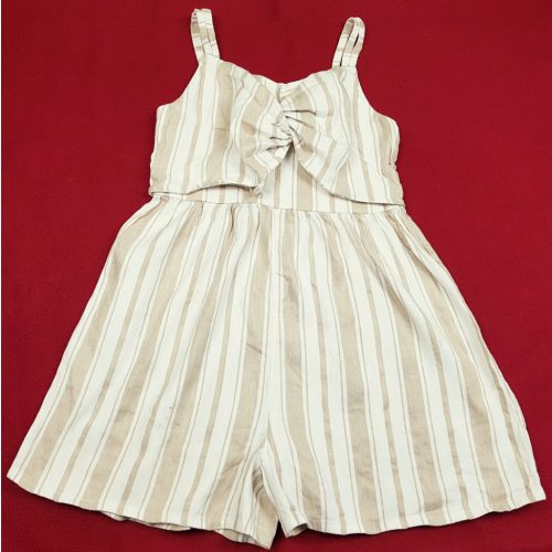 Bézs-fehér csíkos playsuit (140)