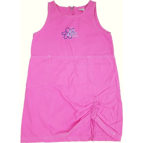 Virágos pink vászonruha (128)