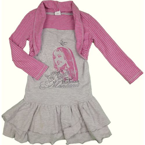 Szürke-pink Hannah Montana ruha (104-110)