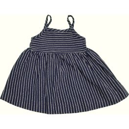 Csíkos sötétkék ruhácska (68)