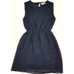 Pettyezett sötétkék alkalmi ruha - 110-116