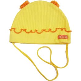 Fodros citromsárga sapka (56-62)