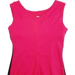 Pink-fekete női ruha - M