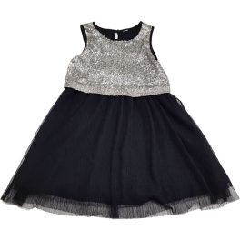 Flitteres fekete-ezüst ruha - 140-146