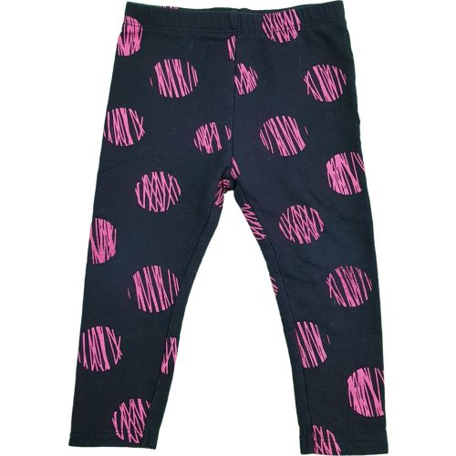 Pink pöttyös fekete leggings (80)
