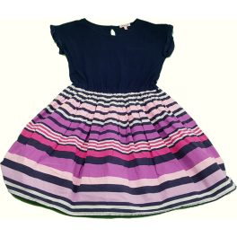 Sötétkék-lila csíkos ruha (152)
