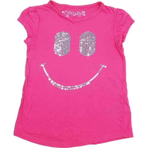 Flitteres-smileys pink felső (122)
