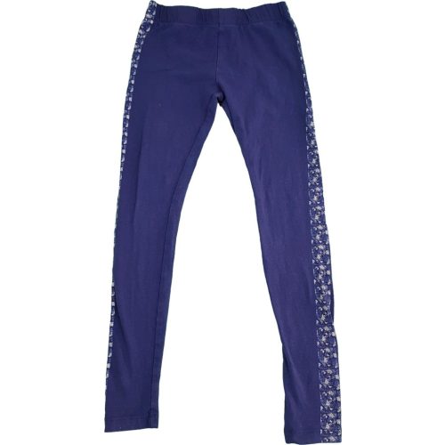 Virágmintás sötétkék leggings (134)