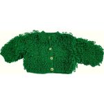 Zöld kötött kardigán (68-74)