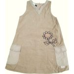 Világosbarna mikrokord ruha (104)