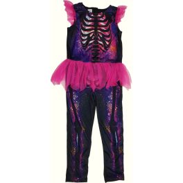 Pink-fekete csontváz jelmez (122-128)