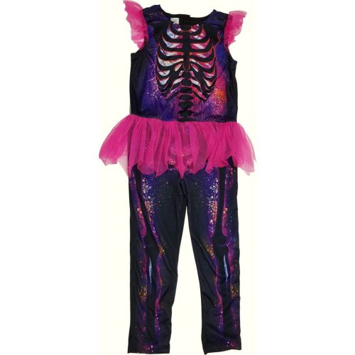 Pink-fekete csontváz jelmez (122-128)