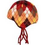 Bordó-narancs téli sapka