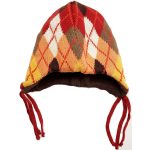 Bordó-narancs téli sapka