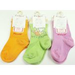 3 db-os virágos-egeres színes zokni szett (74-80)