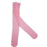 Rózsaszín, virágos-pöttyös harisnya (140-146)