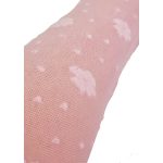 Rózsaszín, virágos-pöttyös harisnya (140-146)