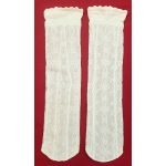 Bézs csipke térdzokni (104-110)