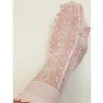 Rózsaszín csipke térdzokni (104-110)