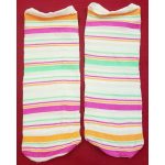 Pink-fehér csíkos zokni (92-98)