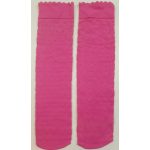 Áttört mintás ciklámen térdzokni (104-110)