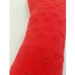 Áttört mintás piros térdzokni (92-98)