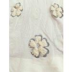 Virágmintás fehér alkalmi zokni (92-98)