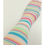 Kék-pink csíkos ekrü harisnya (104-116)