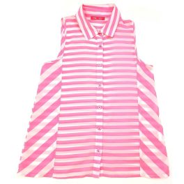 Pink csíkos felső (140)