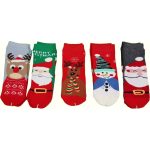 5 pár karácsonyi thermo baba zokni szett - 68-80 (ÚJ)