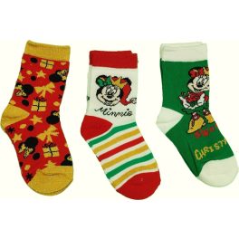 3 pár Minnie-s karácsonyi zokni szett - 23-26 (ÚJ)