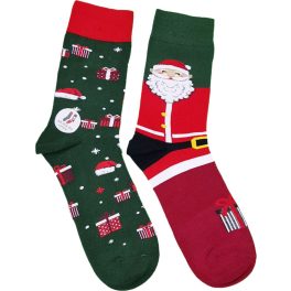 Karácsonyi Mikulásos férfi zokni - 43-46 (ÚJ)