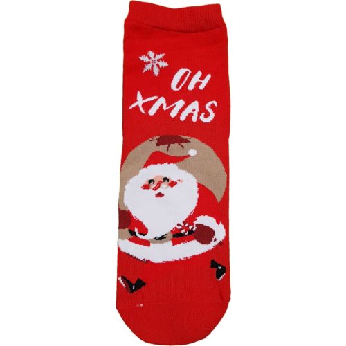 Karácsonyi piros Xmas zokni - 38-41 (ÚJ)