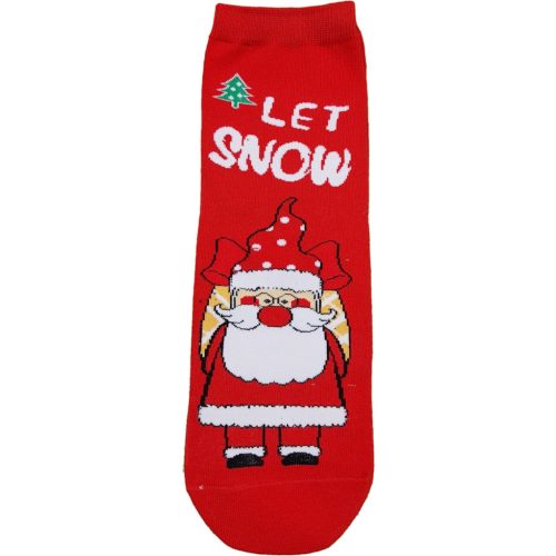 Let snow karácsonyi piros zokni - 38-41 (ÚJ)