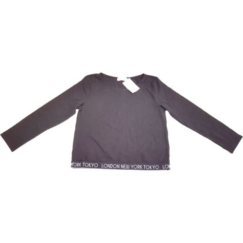 H&M fekete lányka felső - 170 (ÚJ)