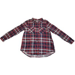Piros kockás női flanel ing - L
