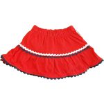 Díszes piros szoknya (68)