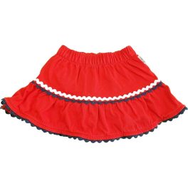 Díszes piros szoknya (68)