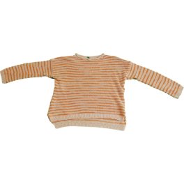 Narancs csíkos pulóver (110)