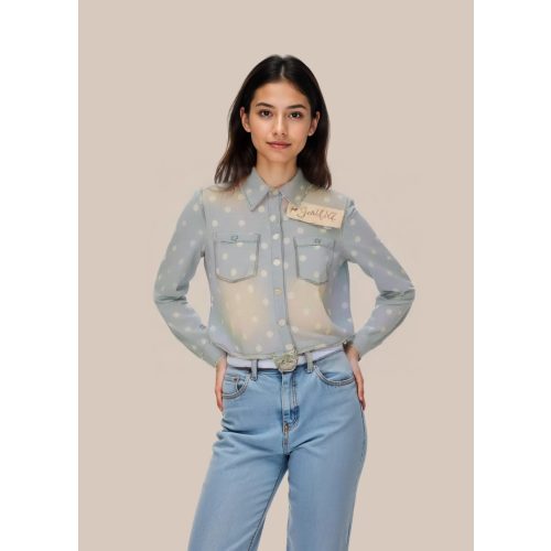 Denim Co. pöttyös női farmering - 34 (ÚJ)