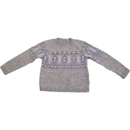 Csillogós szürke pulóver (116)