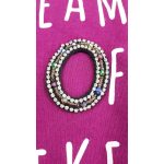 Feliratos lila pulóver (158-164)