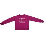 Feliratos lila pulóver (158-164)