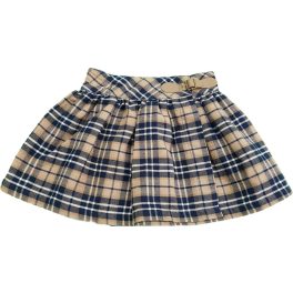 Kék-drapp kockás szoknya (110)
