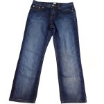 Koptatott sötétkék farmer (164)