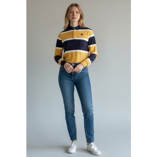 New Look csíkos női crop felső - XS